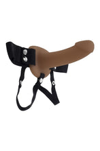 Carregar imagem no visualizador da galeria, Strap-on oco castanho - 14 cm - Our first hollow strap-on - Selopa