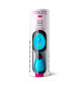Ovo vibratório recarregável com comando - G1 - Azul - Virgite