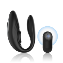 Carregar imagem no visualizador da galeria, Vibrador duplo - para casal - com movimento de pulsação e comando - Pulsing effect clip - Brilly Glam