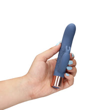 Carregar imagem no visualizador da galeria, Vibrador vaginal com estimulador de clitóris - Recarregável - Azul - Mini rabbit vibrator - Loveline
