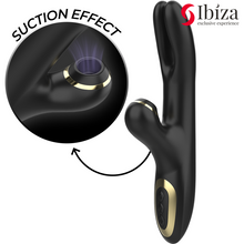 Carregar imagem no visualizador da galeria, Vibrador vaginal com movimento interno e estimulador de clitóris com ondas de pressão - Suction clamping vibrator