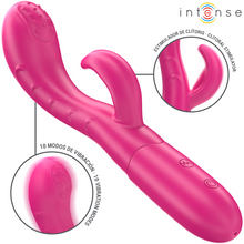 Carregar imagem no visualizador da galeria, Vibrador vaginal e ponto G com estimulador de clitóris - Amara - Rosa - Intense