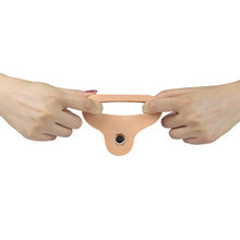 Carregar imagem no visualizador da galeria, Strap-on - Dildo para dupla penetração com vibração - 14 cm - The Ultra Soft Double