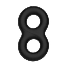Carregar imagem no visualizador da galeria, Anel duplo para pénis e testículos - Preto - Super soft silicone