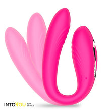 Carregar imagem no visualizador da galeria, Vibrador duplo - para casal - com movimento de rotação 360º e APP - Recarregável - Couty - IntoYou