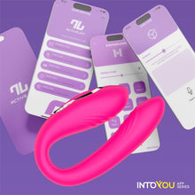 Carregar imagem no visualizador da galeria, Vibrador duplo - para casal - com movimento de rotação 360º e APP - Recarregável - Couty - IntoYou