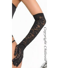 Carregar imagem no visualizador da galeria, Luvas em renda preta - CR3071 - Chilirose