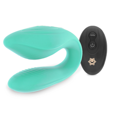 Carregar imagem no visualizador da galeria, Vibrador duplo - para casal - com estimulador vaginal e clitóris e comando - Kama - Rithual