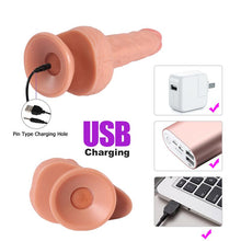 Carregar imagem no visualizador da galeria, Vibrador realístico recarregável com comando e estimulador de clitóris ou anal - Hayden - SHEQU