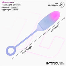Carregar imagem no visualizador da galeria, Ovo vaginal vibratório controlado por APP - Recarregável - Azul e Rosa - IntoYou