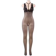 Carregar imagem no visualizador da galeria, Bodystocking com copa em renda - H3249 - Queen Lingerie