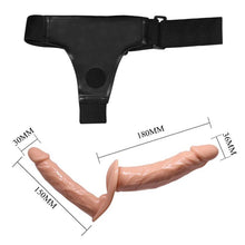 Carregar imagem no visualizador da galeria, Strap-on duplo realístico - Bege - Ultra passionate harness - Baile