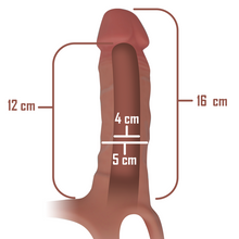 Carregar imagem no visualizador da galeria, Strap-on oco - 16 cm - Silicone Hollow Strap-on - Intense