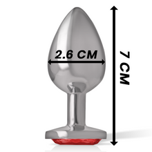 Carregar imagem no visualizador da galeria, Plug de metal com brilhante - S - Vermelho - Intense
