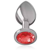 Carregar imagem no visualizador da galeria, Plug anal metálico com brilhante vermelho - L - Alive