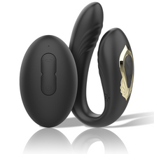 Carregar imagem no visualizador da galeria, Vibrador duplo - para casal - com movimento de rotação 360º e comando - Rotating wearable dual vibrator