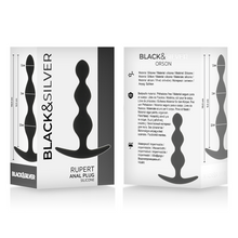 Carregar imagem no visualizador da galeria, Plug anal com 3 bolas - Rupert - Black & Silver