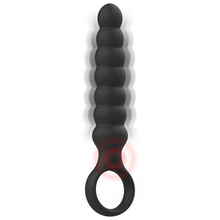 Carregar imagem no visualizador da galeria, Plug anal vibratório com 7 bolas - Bob - Black&Silver
