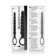 Carregar imagem no visualizador da galeria, Plug anal vibratório com 7 bolas - Bob - Black&Silver