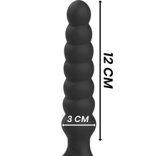 Carregar imagem no visualizador da galeria, Plug anal vibratório com 7 bolas - Bob - Black&Silver