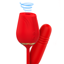 Carregar imagem no visualizador da galeria, 2 em 1 - Estimulador de clitóris com sucção e vibrador vaginal com movimento sobe e desce - Double pleasure suction + up and down