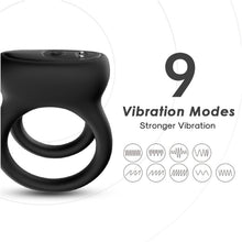 Carregar imagem no visualizador da galeria, Anel duplo com vibração para pénis e testículos - Armony