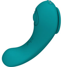 Carregar imagem no visualizador da galeria, Vibrador para cueca - Estimulador de clítoris com vibração e pulsação + comando - Verde - Pleasure Panty