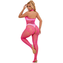 Carregar imagem no visualizador da galeria, Bodystocking rosa em rede - Subblime