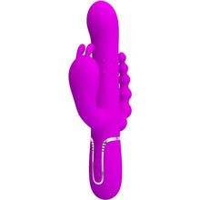 Carregar imagem no visualizador da galeria, Vibrador 4 em 1 - Vaginal com movimento sobe e desce + Estimulador de clitóris + Anal - Rosa - Cammy - Pretty Love