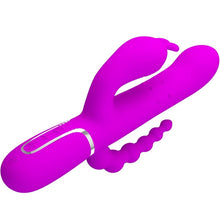 Carregar imagem no visualizador da galeria, Vibrador 4 em 1 - Vaginal com movimento sobe e desce + Estimulador de clitóris + Anal - Rosa - Cammy - Pretty Love
