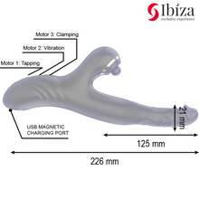 Carregar imagem no visualizador da galeria, Vibrador vaginal com estimulador de clitóris com pulsação e duplo movimento de onda no ponto G - Tapping bobbing vibrator
