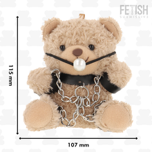 Carregar imagem no visualizador da galeria, Porta-chaves urso com coleira, algemas e mordaça - Fetish subissive