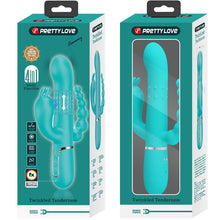 Carregar imagem no visualizador da galeria, Vibrador 4 em 1 - Vaginal com movimento sobe e desce + Estimulador de clitóris + Anal - Azul - Cammy - Pretty Love