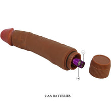 Carregar imagem no visualizador da galeria, Vibrador realístico - 23,5 cm - Dybbuk - Castanho - Bárbara
