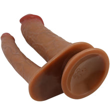 Carregar imagem no visualizador da galeria, Vibrador realístico duplo - 16,5cm e 14,5cm - Hulbert - Pretty Love