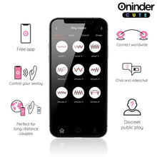 Carregar imagem no visualizador da galeria, Vibrador vaginal e ponto G com estimulador de clitóris com APP - Rosa - 14.5 cm - Oninder