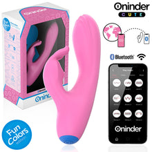 Carregar imagem no visualizador da galeria, Vibrador vaginal e ponto G com estimulador de clitóris com APP - Rosa - 14.5 cm - Oninder