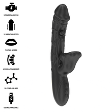Carregar imagem no visualizador da galeria, Vibrador vaginal com movimento de pulsaçao no ponto G e estimulador de clitóris com efeito mordida - Oscillating and bitting vibrator