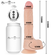 Carregar imagem no visualizador da galeria, Vibrador realístico com movimento sobe e desce e aquecimento - 22 cm - Brosnan - Mr. Intense