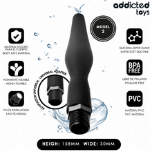 Carregar imagem no visualizador da galeria, Duche anal preto para adaptar na mangueira do chuveiro - Modelo 2 - Universal anal cleaner - Addicted toys