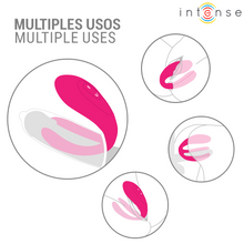 Carregar imagem no visualizador da galeria, Vibrador duplo - para casal - com estimulador vaginal e clitóris e comando - Julia - Intense