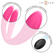 Carregar imagem no visualizador da galeria, Vibrador duplo - para casal - com estimulador vaginal e clitóris e comando - Julia - Intense
