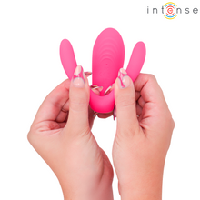 Carregar imagem no visualizador da galeria, Vibrador duplo - para casal - com estimulador vaginal e clitóris e comando - Julia - Intense