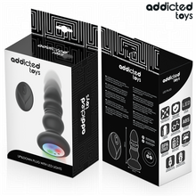 Carregar imagem no visualizador da galeria, Plug anal com comando, vibração, movimento sobe e desce e luzes LED - Up & down plug with LED lights