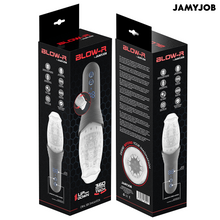 Carregar imagem no visualizador da galeria, Masturbador boca com vibração, movimento de sobe e desce e rotação - Oral sex stimulator - Blow-R - Jamyjob