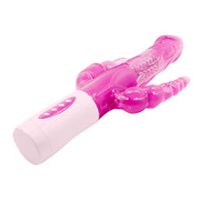 Carregar imagem no visualizador da galeria, Vibrador 4 em 1 - Vaginal com movimento de rotação + Estimulador de clitóris + Anal - Pretty bunny