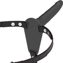 Carregar imagem no visualizador da galeria, Strap-on Duplo - Preto - 15cm - Silicone strap-on - Fetish Submissive