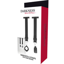 Carregar imagem no visualizador da galeria, Algemas para pulsos com suportes para porta - Handcuffs and straps with door anchor - Darkness