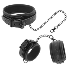 Carregar imagem no visualizador da galeria, Coleira com algemas para pulsos - Bound Neck to Wrist Restraints - Fetish Submissive
