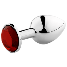 Carregar imagem no visualizador da galeria, Plug de Metal com Brilhante - Tamanho S - Vermelho - Secret Play